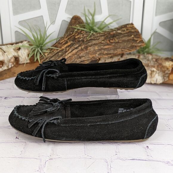 Minnetonka Kilty Moc Suede Loafers - Picture 4 of 7